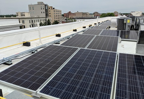 Solar array of Maycroft Apartments. Photo Credit: New Partners Community Solar